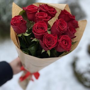 11 червоних троянд Калуш фото
