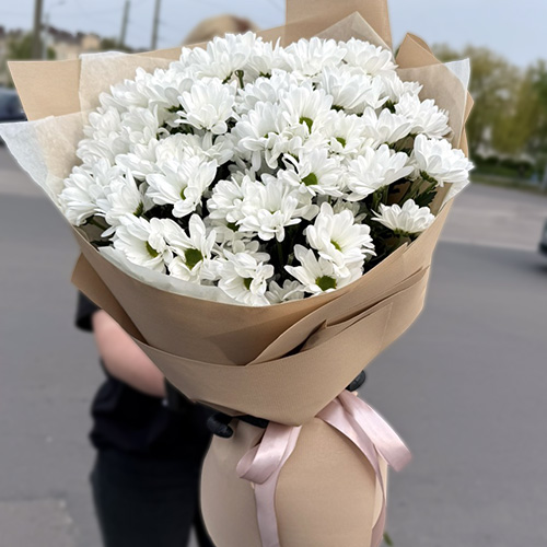 букет кущових хризантем 11 гілок фото