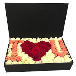 Фото товара 101 троянда в коробці "I love you" в Калуші