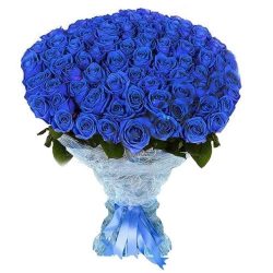 Фото товара 101 синя троянда (фарбована) в Калуші