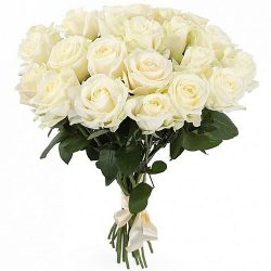 Фото товара 21 біла троянда в Калуші