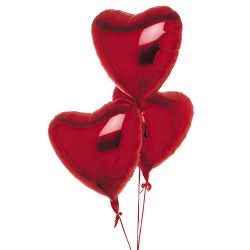 Фото товара 3 фольговані кульки у формі серця в Калуші