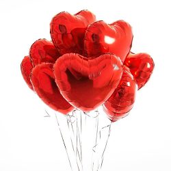 Фото товара Кульки фольговані у формі серця поштучно в Калуші