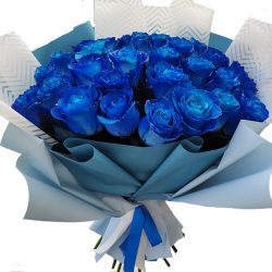 Фото товара 33 сині троянди (фарбовані) в Калуші