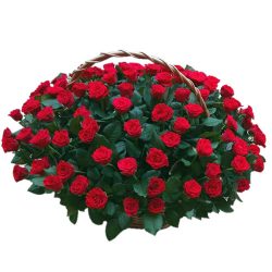 Фото товара Кошик 101 червона троянда в Калуші
