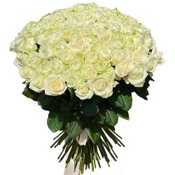 Фото товара 101 троянда біла в Калуші