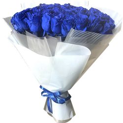 Фото товара 33 блакитні троянди (Еквадор) в Калуші