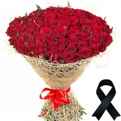 Фото товара 100 червоних троянд в Калуші