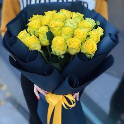 Фото товара Траурний букет жовтих троянд в Калуші