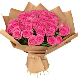 Фото товара Букет рожевих троянд - 51 шт в Калуші