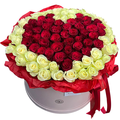 Товар "101 троянда – і її серце твоє в Калуші Фото товара 101 троянда – і її серце твоє в Калуші